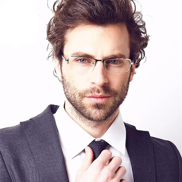 Black Shield Frame With Glasses